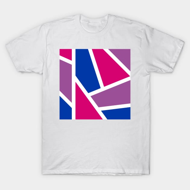 Bi Pride Color Blocking T-Shirt by StardustMedia